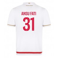 Moški Nogometni dresi AS Monaco Ansu Fati #31 Domači 2025-26 Kratek Rokav